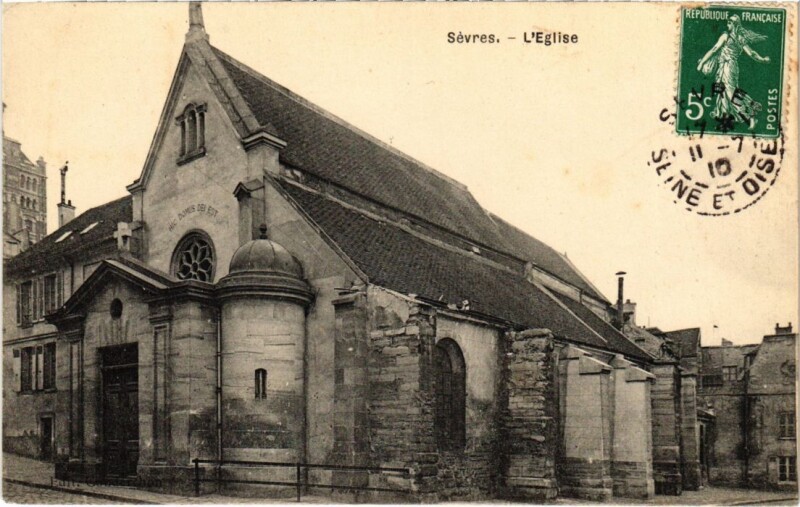 Carte postale ancienne Sevres L'Eglise