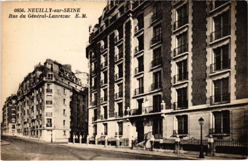 Carte postale ancienne Neuilly-sur-Seine Rue du General-Lanrezac à Neuilly-sur-Seine