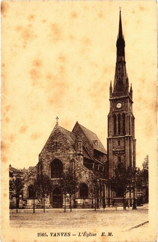 Carte postale ancienne Vanves L'Eglise à Vanves