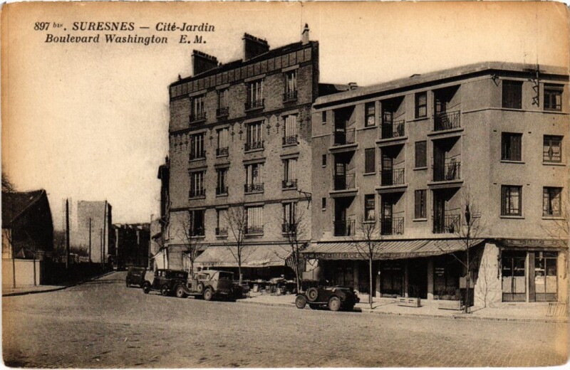 Carte postale ancienne Suresnes Cite-Jardins - Boulevard Washington à Suresnes