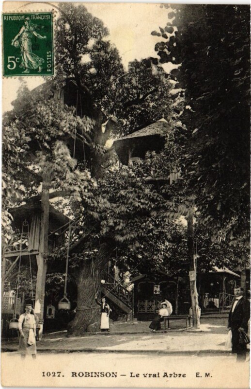 Carte postale ancienne Le Plessis-Robinson Le Vrai Arbre au Plessis-Robinson