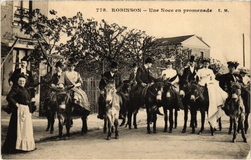 Carte postale ancienne Le Plessis-Robinson Une Noce en Promenade au Plessis-Robinson