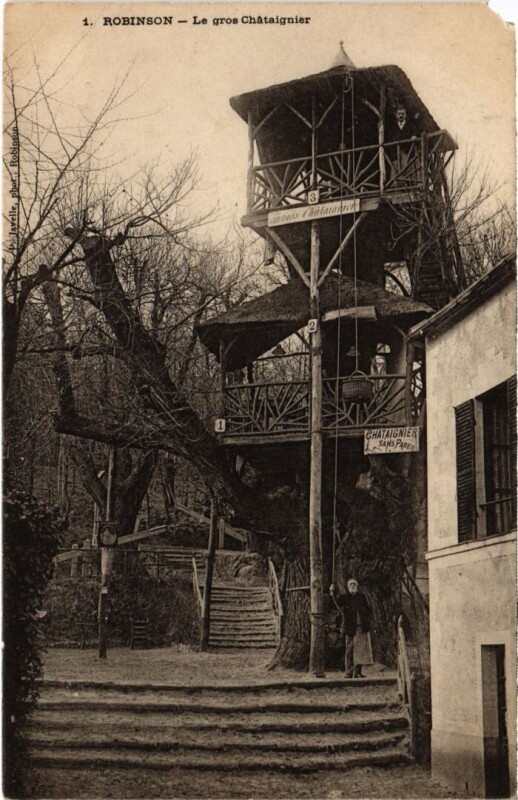 Carte postale ancienne Le Plessis-Robinson Le Gros Chataignier au Plessis-Robinson