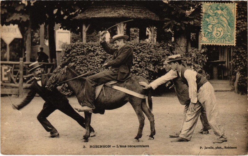 Carte postale ancienne Le Plessis-Robinson L'Ane Recalcitrant au Plessis-Robinson