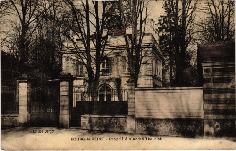 Carte postale ancienne Bourg-la-Reine Propriete d'Andre Theuriet à Bourg-la-Reine
