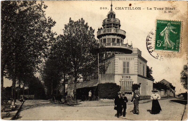 Carte postale ancienne Chatillon La Tour Biret