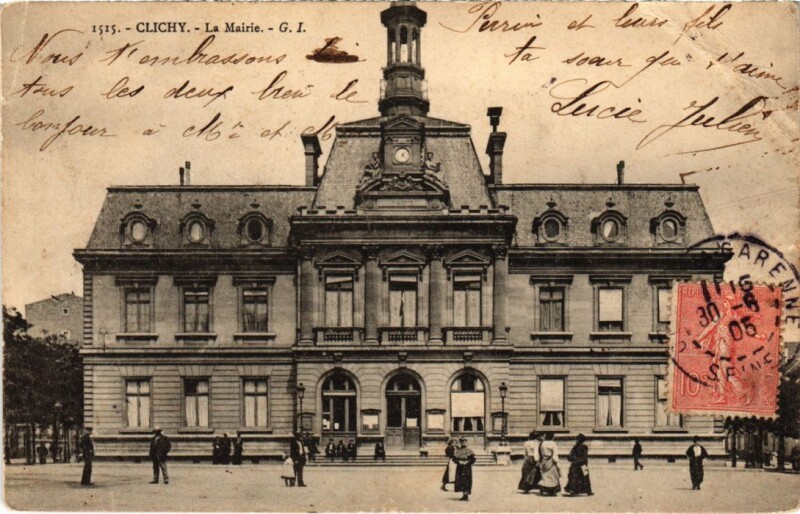 Carte postale ancienne La Mairie à Clichy