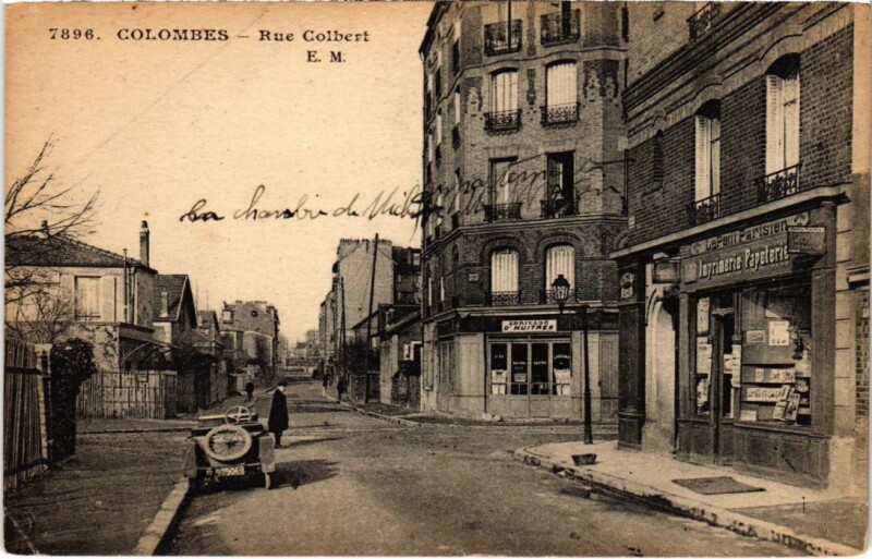 Carte postale ancienne Colombes Rue Colbert à Colombes