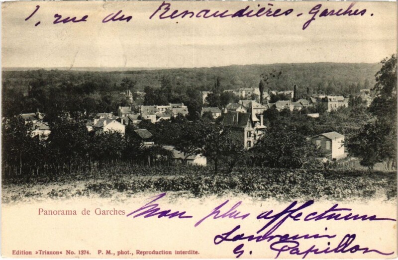 Carte postale ancienne Garches Panorama à Garches