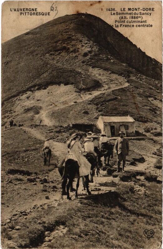 Carte postale ancienne Mont-Dore Le Sommet du Sancy France à Mont-Dore