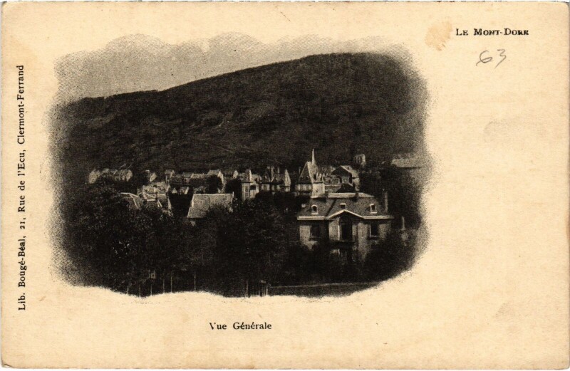 Carte postale ancienne Mont-Dore Vue Generale France à Mont-Dore