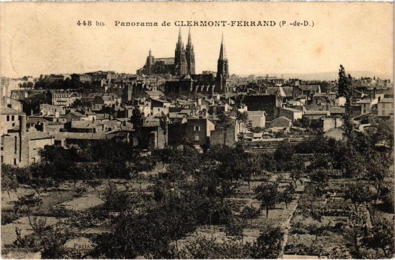 Carte postale ancienne Clermont-Ferrand Panorama France à Clermont-Ferrand