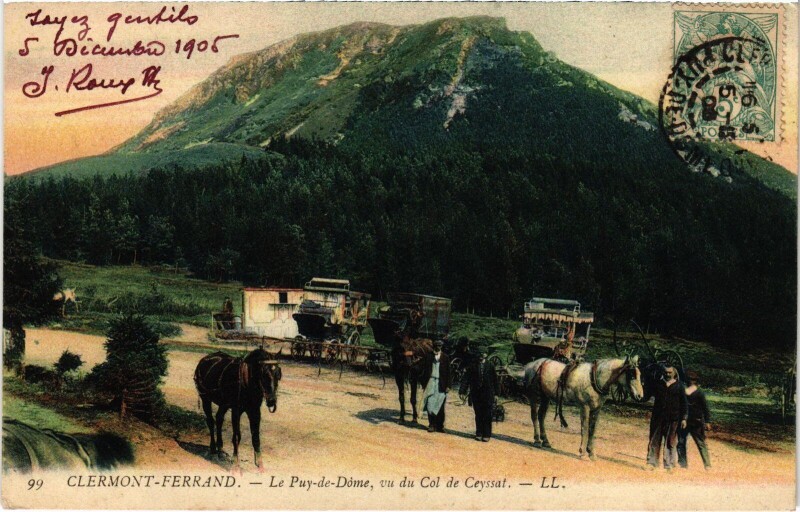 Carte postale ancienne Clermont-Ferrand Le Puy de Dome, vu du Col de Ceyssat France à Ceyssat