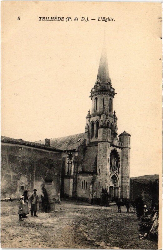 Carte postale ancienne Teilhede L'Eglise France