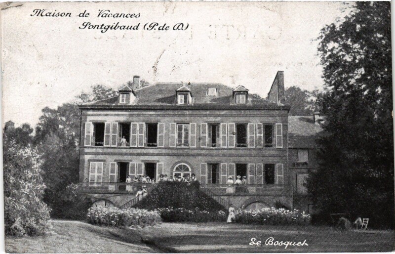 Carte postale ancienne Pontgibaud Maison de Vacances France à Pontgibaud
