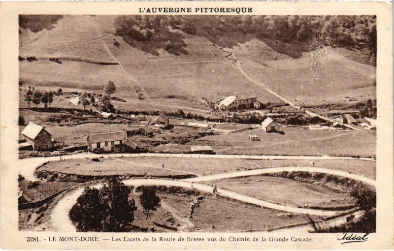 Carte postale ancienne Mont-Dore Les Lacets de la Route de Bresse France à Mont-Dore