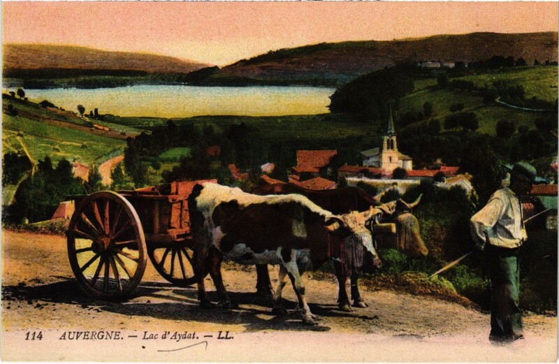Carte postale ancienne Auvergne Lac d'Aydat France à Aydat