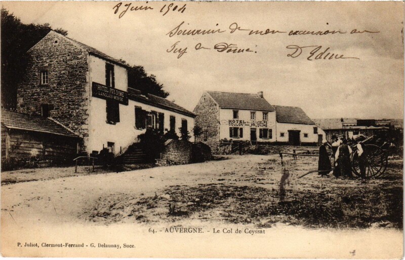 Carte postale ancienne Auvergne Le Col de Ceyssat France à Ceyssat