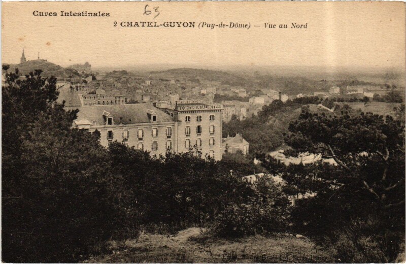Carte postale ancienne Chatel-Guyon Vue au Nord France