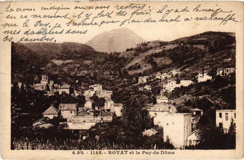 Carte postale ancienne Royat Vue Generale France à Royat