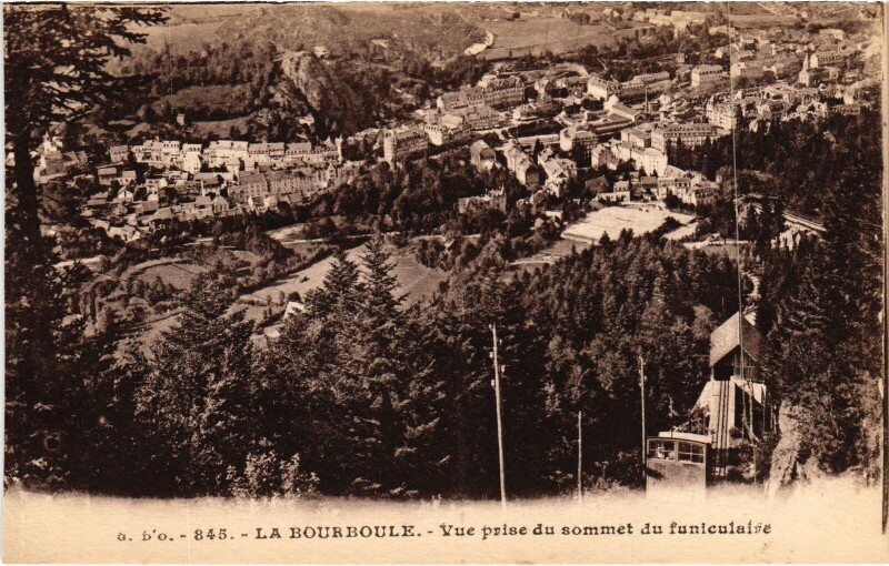 Carte postale ancienne La Bourboule Vue prise du sommet du funiculaire France à La Bourboule