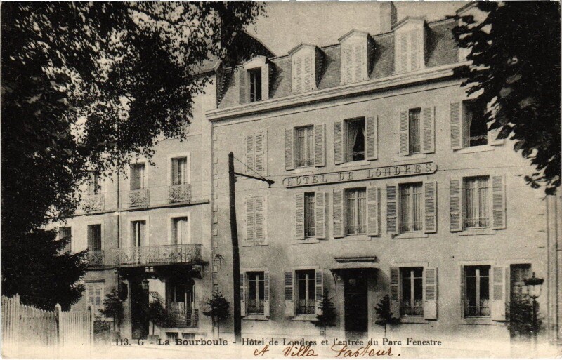 Carte postale ancienne La Bourboule Hotel de Londres France à La Bourboule