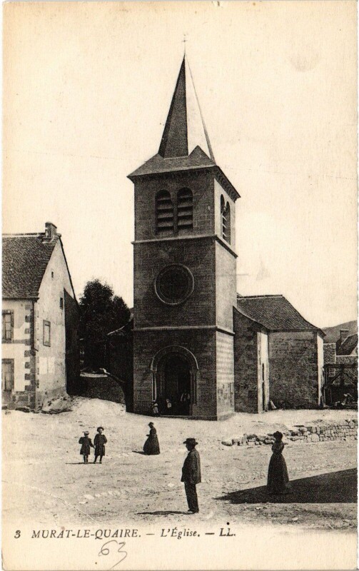 Carte postale ancienne Murat le Quaire L'Eglise France à Murat-le-Quaire