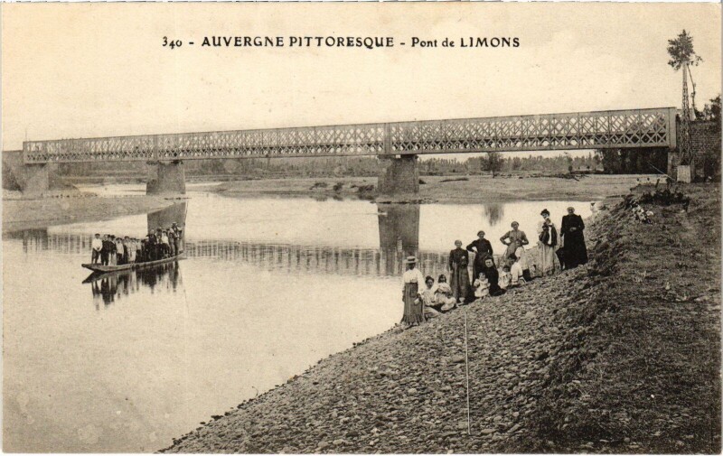 Carte postale ancienne Pont de Limons France à Limons