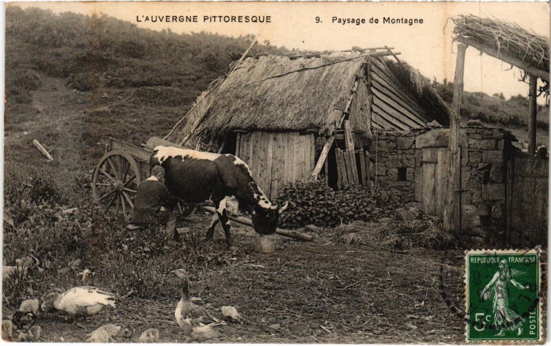 Carte postale ancienne Puy de Dome Paysage de Montagne France