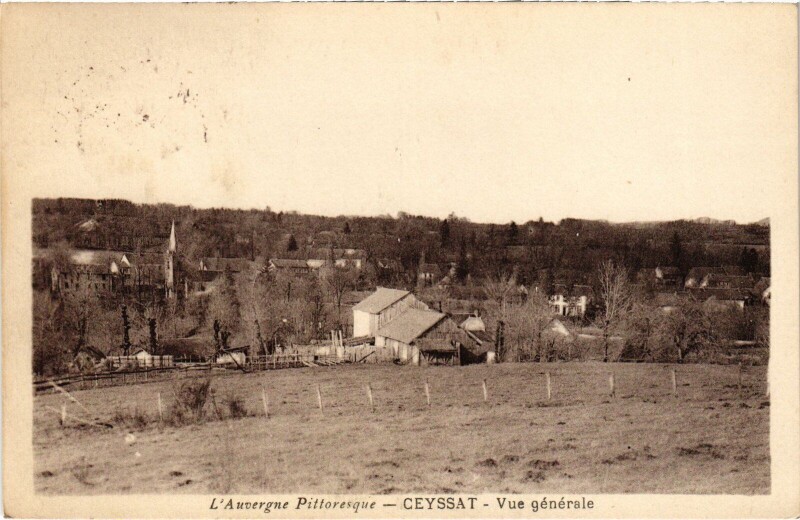 Carte postale ancienne Ceyssat Vue Generale France à Ceyssat