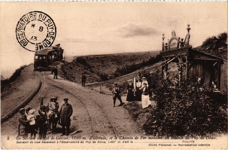 Carte postale ancienne Ceyssat La Station du Col France à Ceyssat