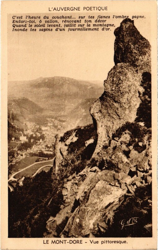 Carte postale ancienne Mont-Dore Vue pittoresque France à Mont-Dore