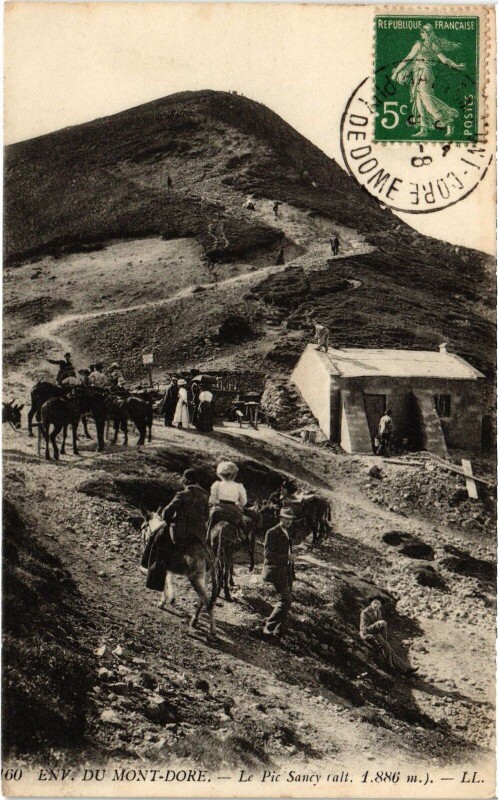 Carte postale ancienne Env du Mont-Dore Le Pic Sancy France à Mont-Dore