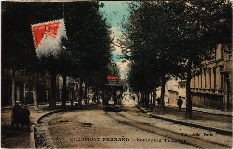 Carte postale ancienne Clermont-Ferrand Boulevard Trudaine France à Clermont-Ferrand