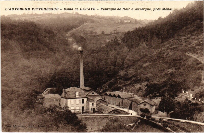 Carte postale ancienne Usine de Lafaye Fabrique de Noir France