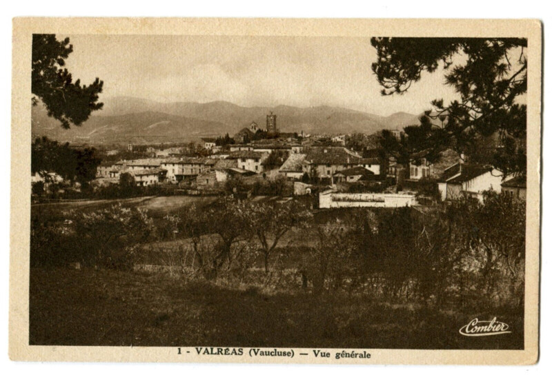 Carte postale ancienne Vaucluse Valréas Vue générale à Valréas