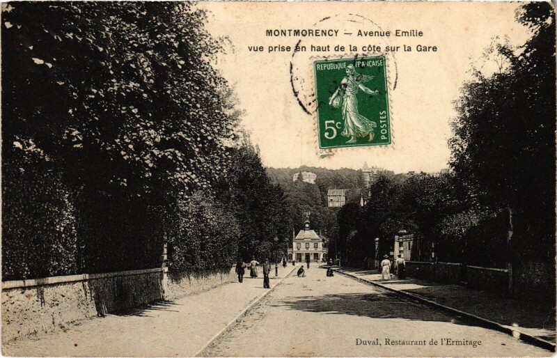 Carte postale ancienne Montmorency Avenue Emilie à Montmorency