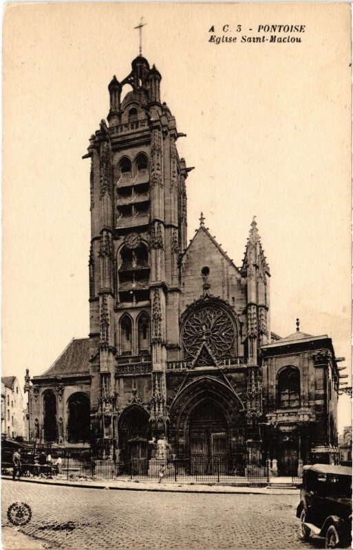 Carte postale ancienne Pontoise Eglise Saint-Maclou à Pontoise