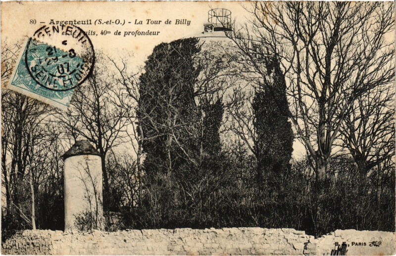 Carte postale ancienne Argenteuil Tour de Billy à Argenteuil