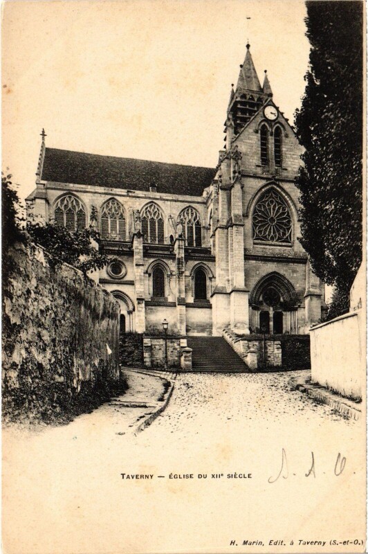 Carte postale ancienne Taverny Eglise à Taverny