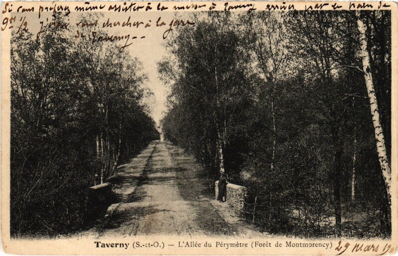 Carte postale ancienne Taverny Allee du Perymetre à Taverny
