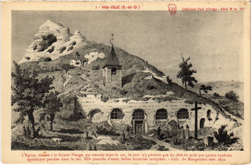 Carte postale ancienne Haute Isle Eglise à Haute-Isle