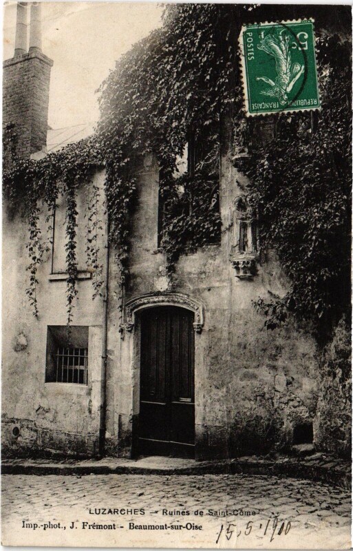 Carte postale ancienne Luzarches Ruines de Saint-Come à Luzarches