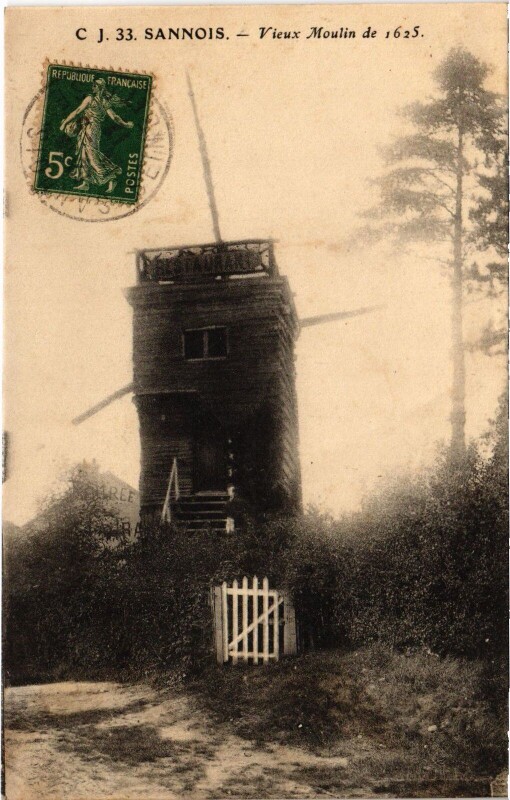 Carte postale ancienne Sannois Vieux Moulin de 1625 à Sannois