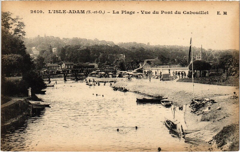 Carte postale ancienne L'Isle Adam La Plage à L'Isle-Adam