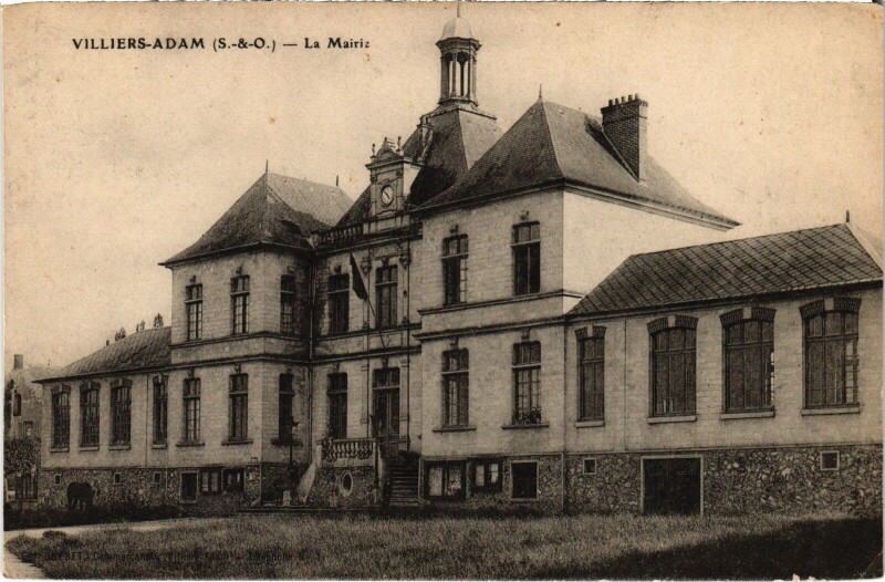 Carte postale ancienne Villiers Adam La Mairie à Villiers-Adam