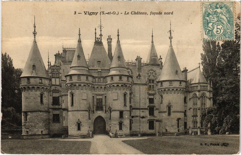 Carte postale ancienne Vigny Le Chateau à Vigny