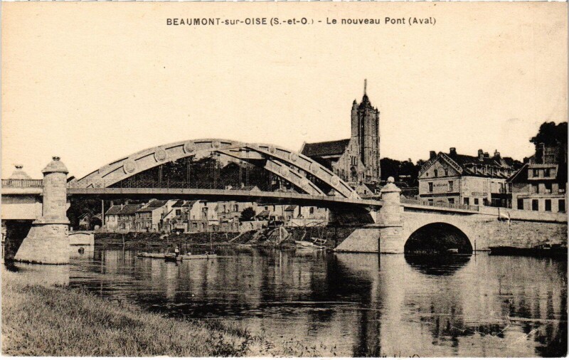 Carte postale ancienne Beaumont Le nouveua Pont