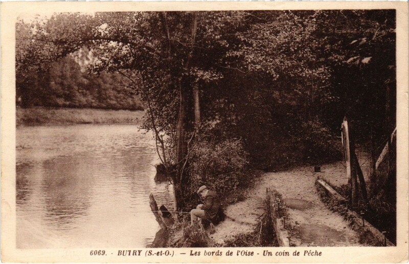 Carte postale ancienne Butry un coin de Peche