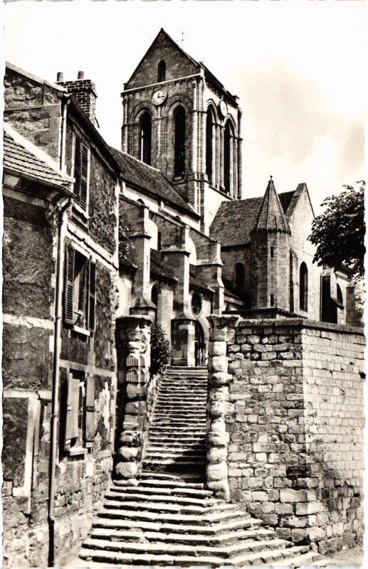 Carte postale ancienne Auvers Eglise Notre Dame